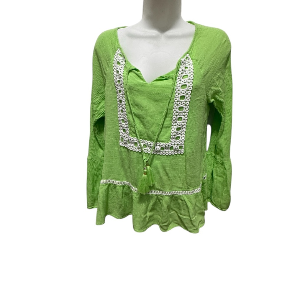 Lilly Pulitzer mermaid Green amiss top Blouse size XS